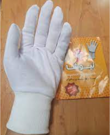 دستکش پارچه بسته 4 عددی مشکی و سفید کد k5804