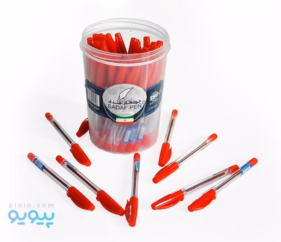 خودکار قرمز صدف بسته 50 عددی کد K7368