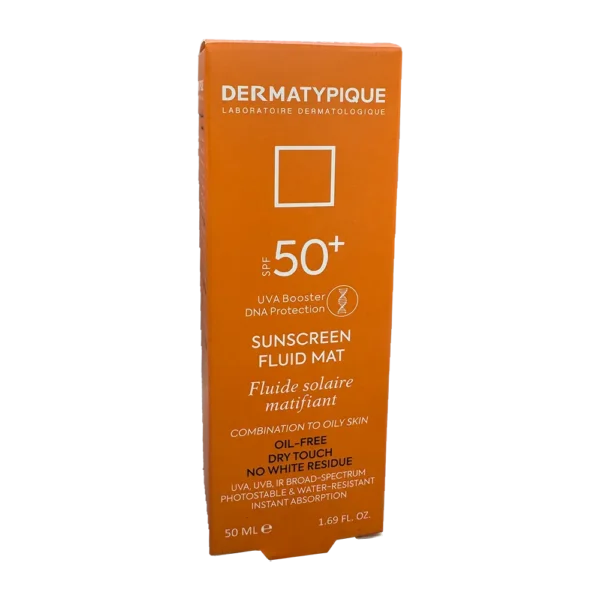 کرم ضد آفتاب بی رنگ پوست چرب SPF 50 درماتیپیک کد k10319