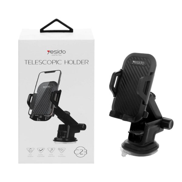 هولدر گوشی موبایل پایه دار yesido مدل C23 - مشکی کد k10489
