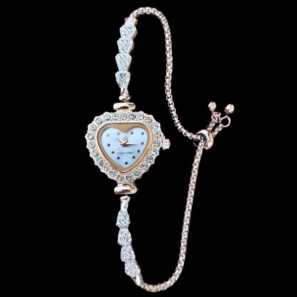 ساعت مچی عقربه ای زنانه مدل کرواتی قلبی کد k10594