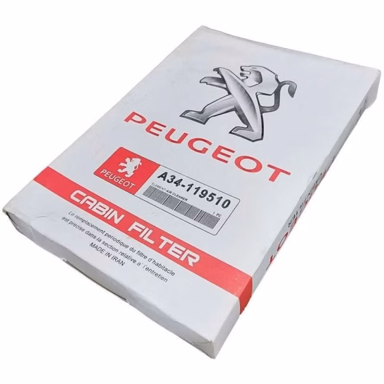 فیلتر کابین خودرو مدل A34 مناسب برای پژو۴۰۵ بسته 4 عددی کد k10826