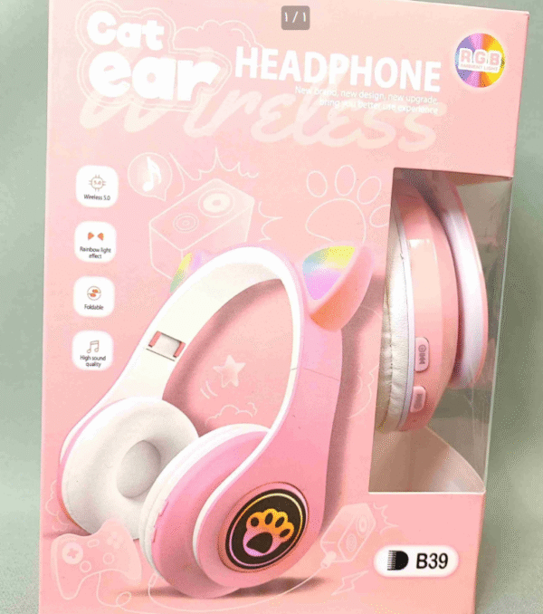 هدفون گوش گربه ای بی سیم Cat Ear مدل B39 کد k10972