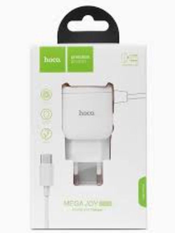 شارژر دیواری لایتنینگ هوکو همراه با کابل تایپ سی کد k11024