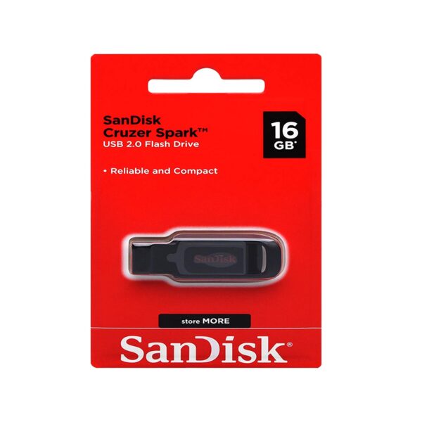 فلش مموری -16GB SanDisk Cruzer Spark USB2.0 کد k11507