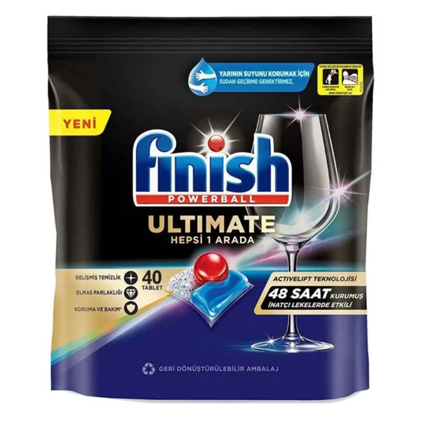 قرص ماشین ظرفشویی finish ultimate plus فینیش بسته 40 عددی کد k11583