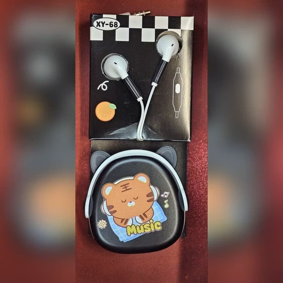 هندزفری عروسکی کیف دار xy-68tiger کد k12140