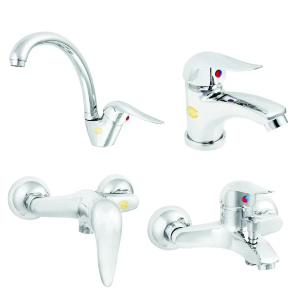 شیرآلات زدوار مدل سزار مجموعه 4 عددی کد k12936