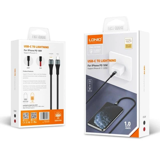 کابل شارژ لایتینگ الدینیو کدK14059