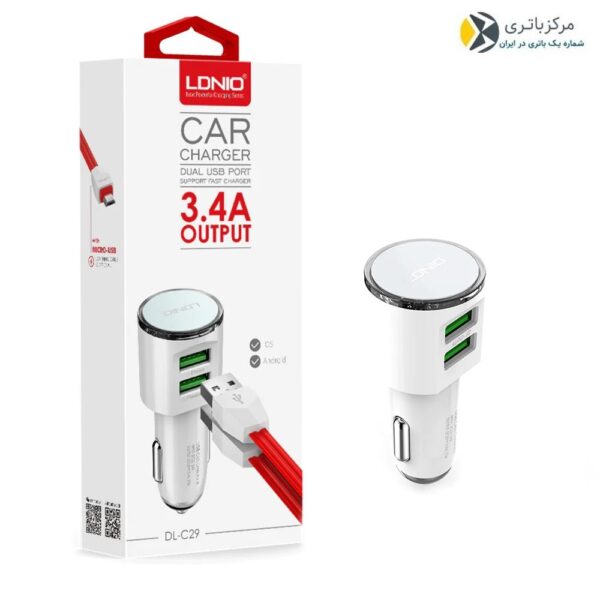 شارژر فندکی LDNIO 3.4A کد K16906