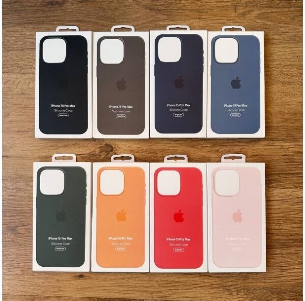 قاب سیلیکون زیربسته همراه مگ سیف Apple iphone‌ Silicon - مشکی / 15 pro کد 16856