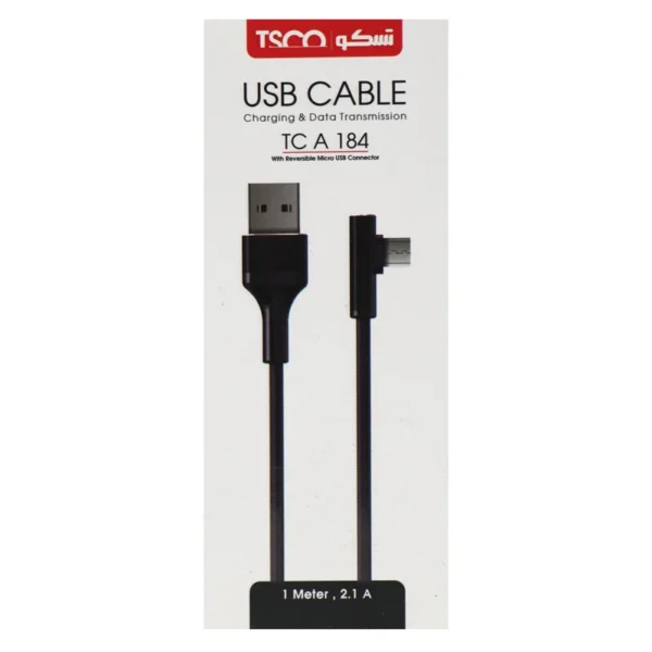 کابل تبدیل USB به microUSB تسکو مدل TC-A184 طول ۱ متر کدk17493