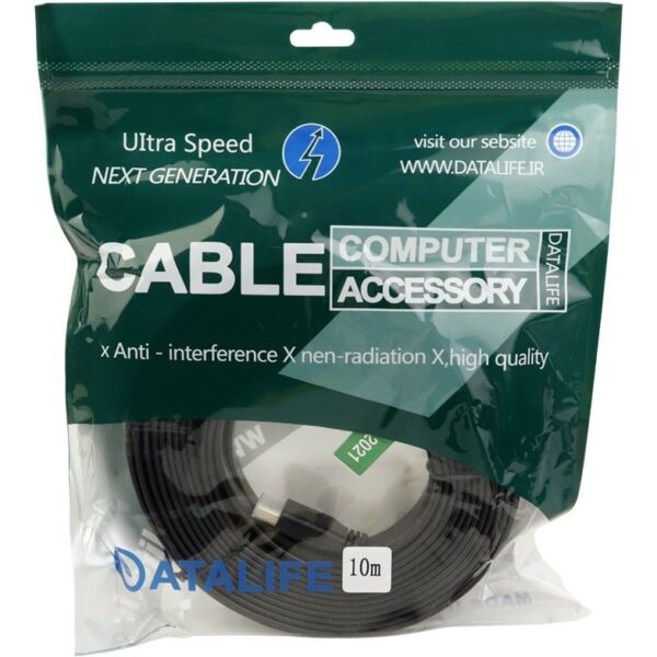 کابل HDMI دیتالایف Flat طول 10 متر کدk17494