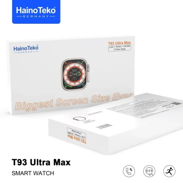 ساعت هوشمند هاینو تکو مدل T93 Ultra Max رنگ تیتانیوم کد K17515
