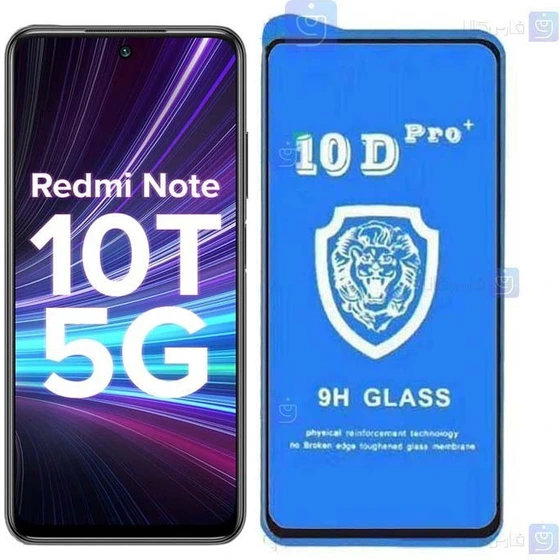 گلس فول Xiaomi Redmi Note 10T مدل 10D Proکدk21222