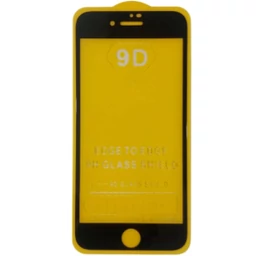 گلس محافظ صفحه نمایش گوشی موبایل مدل شیشه ای فول چسب مناسب برای iPhone 6 6s رنگ مشکی کدk21194