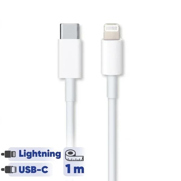 کابل تبدیل USB-C به لایتنینگ اپل طول 1 متر کدk22935
