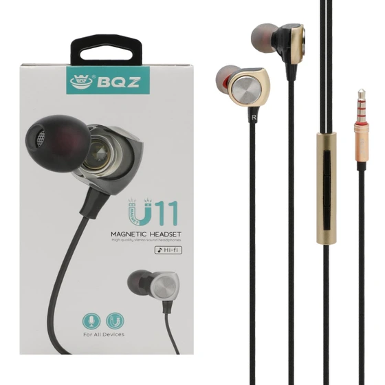 هدفون باسیم BQZ مدل U11-طلایی کدk23143