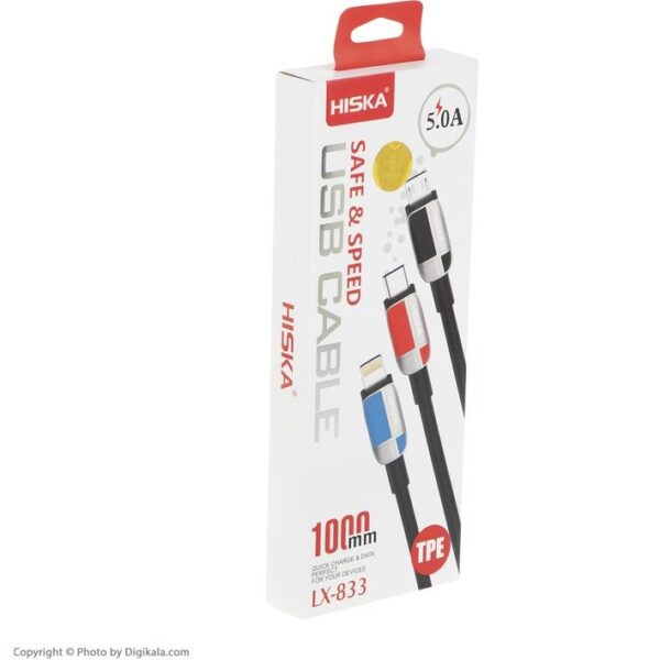 کابل تبدیل USB هیسکا مدل LX-833 طول 1 متر کدk23441