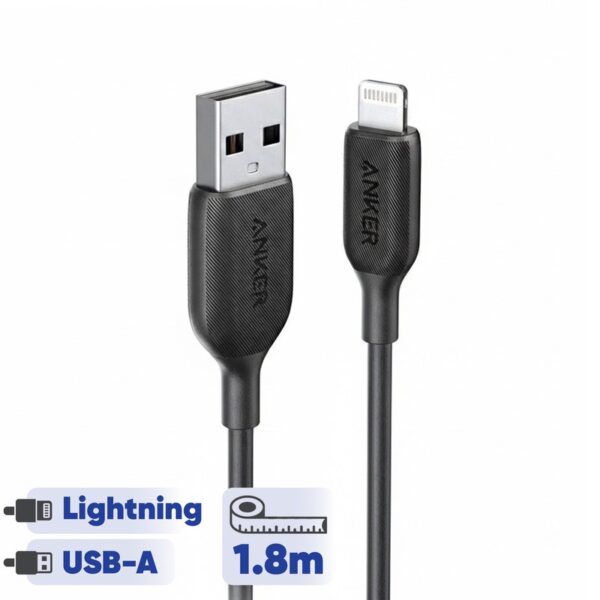 کابل تبدیل USB به لایتنینگ انکر مدل A8813 طول 1.8 متر کدk23030
